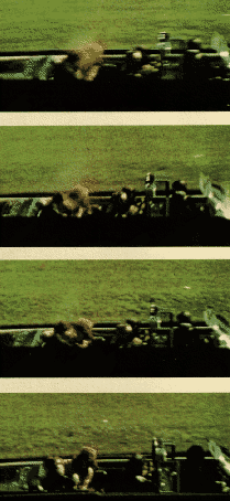 IMG#s 17-20: Zapruder frames showing final and fatal shot striking JFK at Z-313